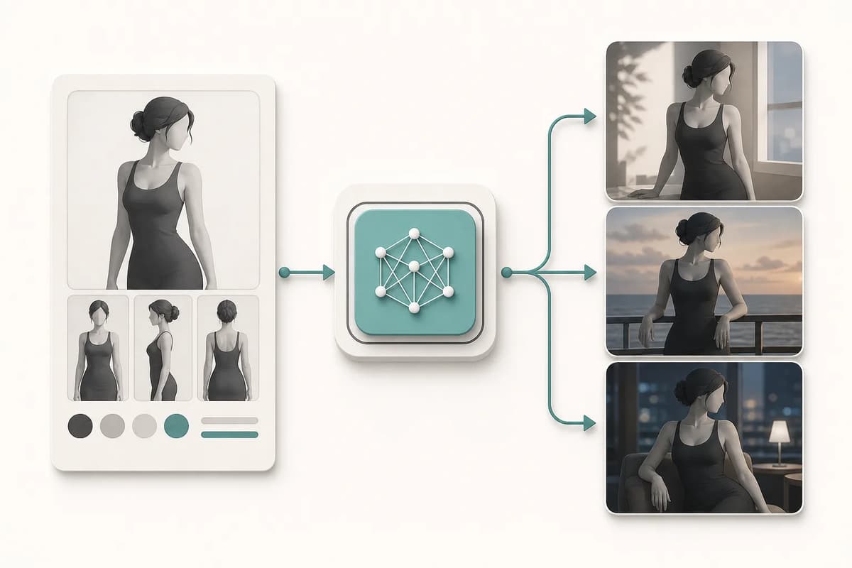 Identity reference and LoRA module producing consistent adult character variations