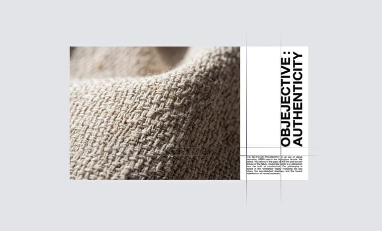 Minimalist slide layout with typography and imagery
