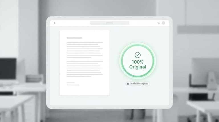 Plagiarism check interface