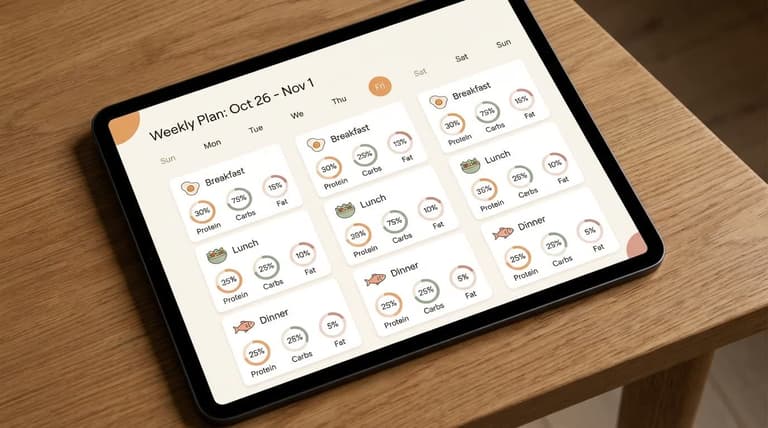 AI nutrition and meal planning interface