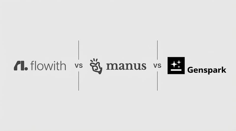 Flowith vs. Manus vs. Genspark: 2025–2026 AI Agent Comparison Guide