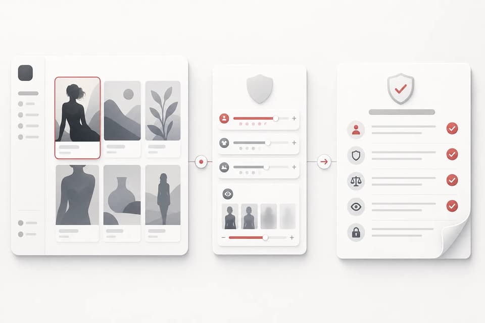 Content setting, visibility filter, and policy review workflow