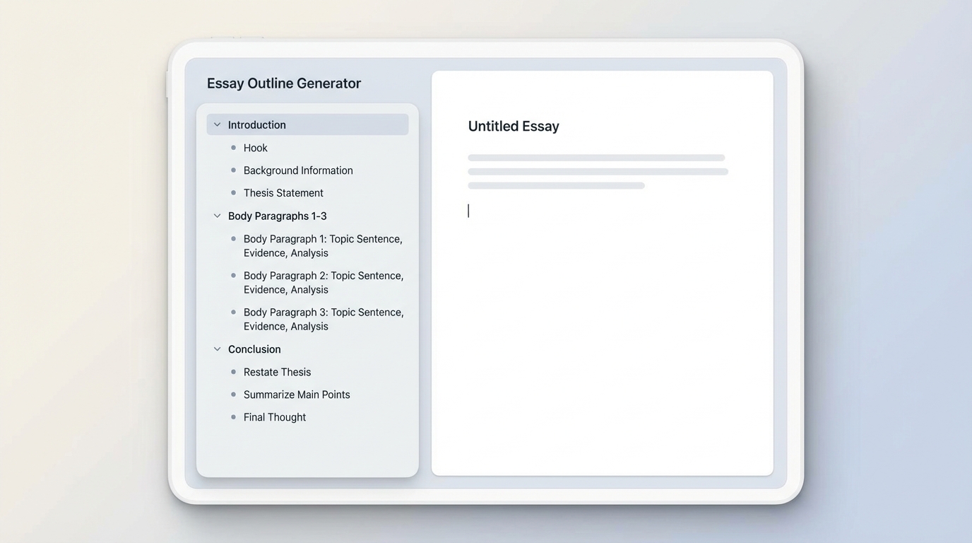 AI essay outlining tool