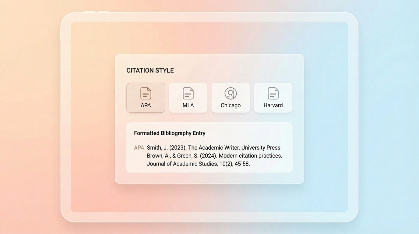 Academic citation and style example