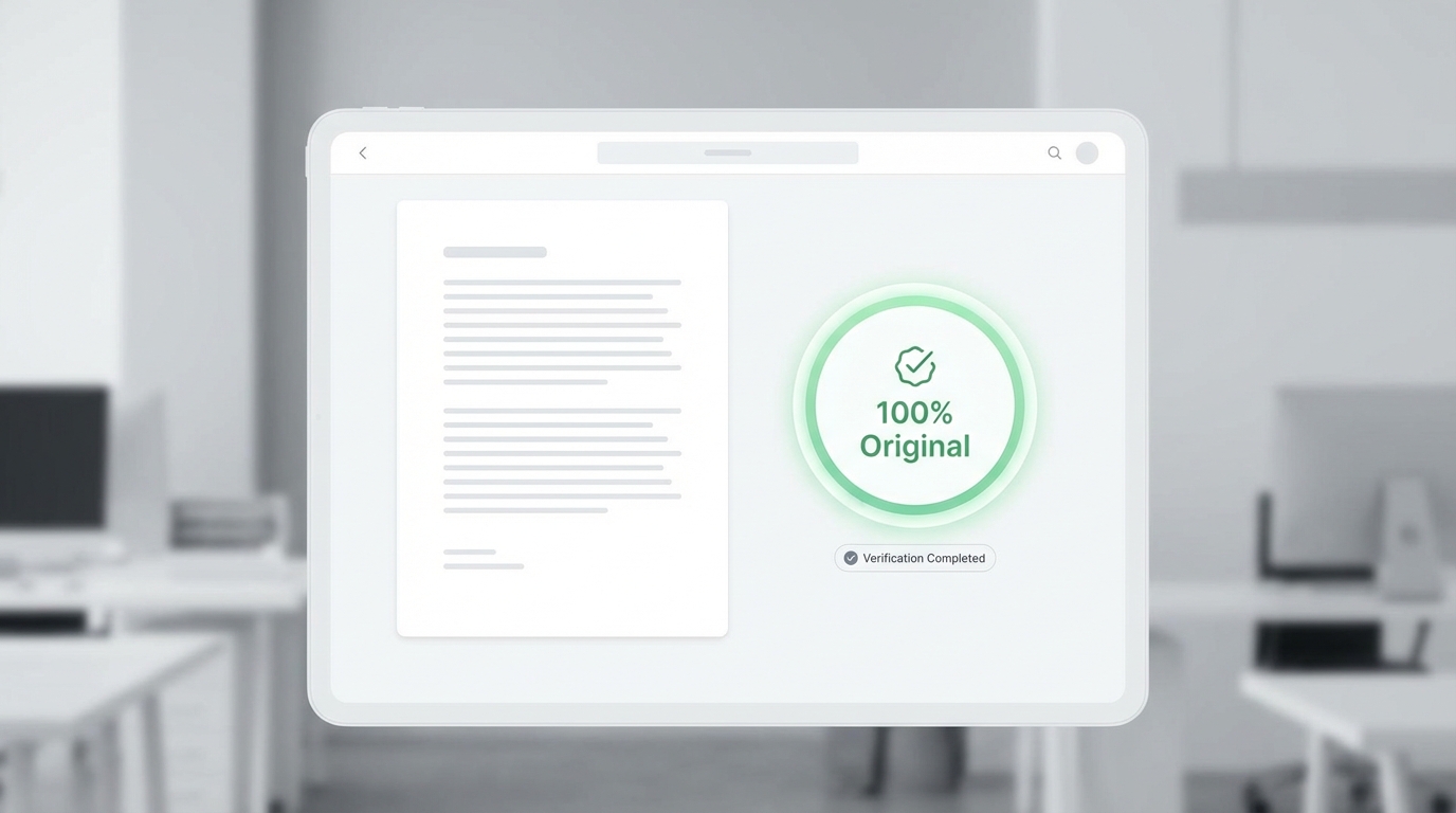 Plagiarism check interface