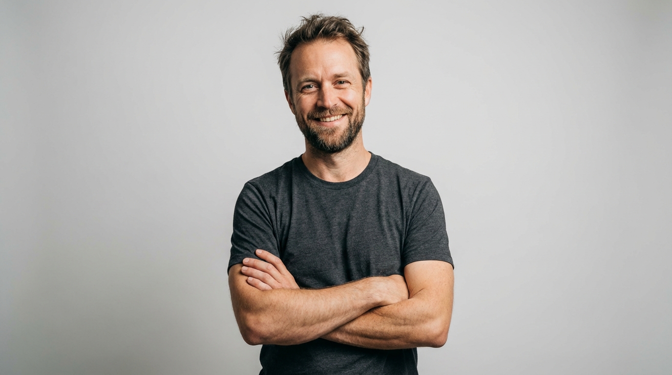 AI transforming selfie to professional headshot