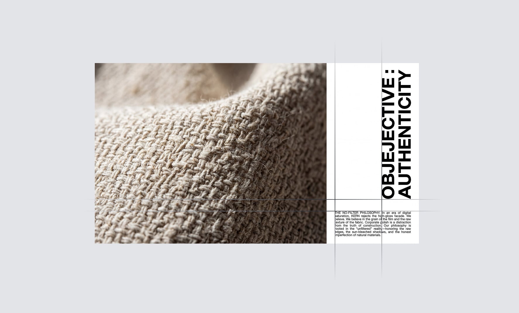 Minimalist slide layout with typography and imagery