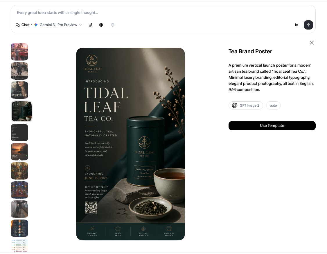 Hovering over a card to reveal the "Use" button